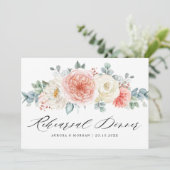 ミッドサマーピーチパステルフローラリハーサルディナー 招待状 (スタンド正面)