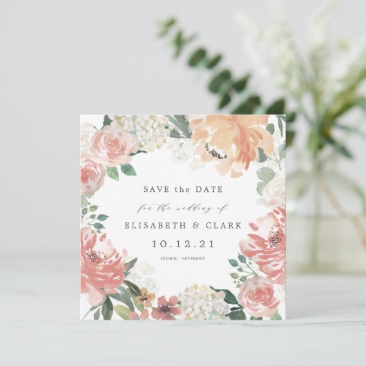 ミッドサマーフローラスクエア日付カードを保存 セーブザデート (スタンド正面)