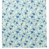 ミッドサマー素朴ブルーベリーベリーサマーパターン1 シャワーカーテン (正面)