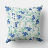 ミッドサマー素朴ブルーベリーベリーサマーパターン クッション (裏面)