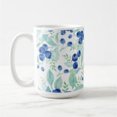 ミッドサマー素朴ブルーベリーベリーサマーパターン コーヒーマグカップ (左)