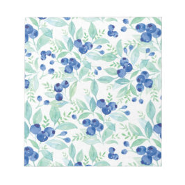 ミッドサマー素朴ブルーベリーベリーサマーパターン ノートパッド