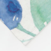 ミッドサマー素朴ブルーベリーベリーサマーパターン フリースブランケット (角)