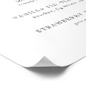 ミッドサマー結婚シグネチャーカクテルメニューの看板 ポスター (角)