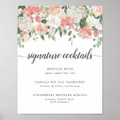 ミッドサマー結婚シグネチャーカクテルメニューの看板 ポスター (正面)