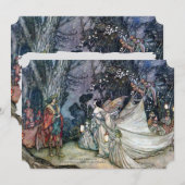 ミッドサマー・ナイト・ドリーム ヴィンテージ ウェディング 招待状 (正面/裏面)