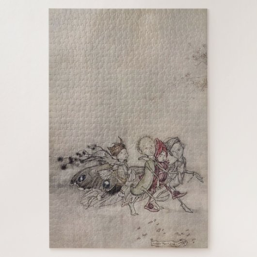 「ミッドサマー・フェアリーズ」アーサー・ラッカムによる ジグソーパズル (縦)