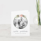 ミッドサマー フローラル | 結婚式の写真にお礼 サンキューカード (正面)