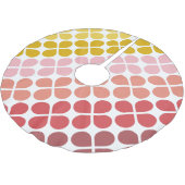 ミッドシェイプモダンのジオメトリックなシェイプ（ピンク色） ブラッシュドポリエステルツリースカート (アングル)