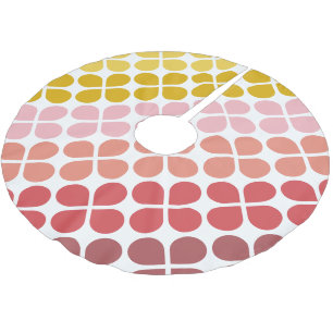 ミッドシェイプモダンのジオメトリックなシェイプ（ピンク色） ブラッシュドポリエステルツリースカート