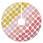 ミッドシェイプモダンのジオメトリックなシェイプ（ピンク色） ブラッシュドポリエステルツリースカート (正面)