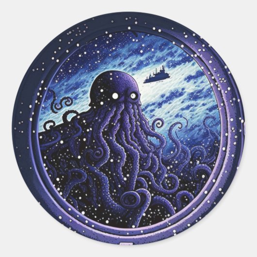 ミッドジャーニー・モンスターズ・ポートホールシリーズ ラウンドシール (正面)