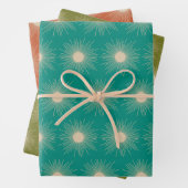 ミッドセモダンンチュリーレトロサンズインミッドモダンカラー ラッピングペーパーシート (インサイチュ)