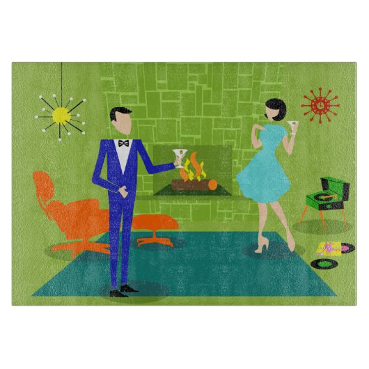 ミッドセンチモダンュリーカップル切断板 カッティングボード (正面)