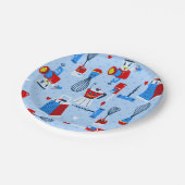 ミッドセンチュリーかわいいキッチン料理器具レトロ ペーパープレート (アングル)