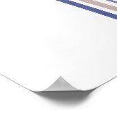 ミッドセンチュリーのアーチ - 青とベージュ ポスター (角)