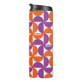 ミッドセンチュリーのオレンジと紫のパーソナライズモダン タンブラー (回転右)
