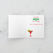 ミッドセンチュリーのクリスマスカクテルグラスモダン シーズンカード (内部)