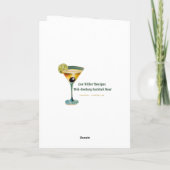 ミッドセンチュリーのクリスマスパーティー Happy Hour カード (裏面)