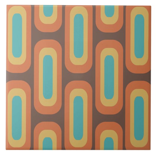 ミッドセンチュリーのジオメト数々のリシェイプ タイル (正面)