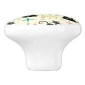 ミッドセンチュリーのスターバスト猫 セラミックノブ (側面)