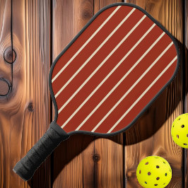 ミッドセンチュリーのストライピングシエンナ色 ピックルボールラケット