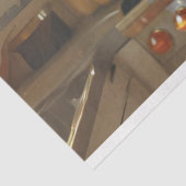 ミッドセンチュリーのノスタルジックな女性を厨房でデクページ 薄葉紙 (詳細)