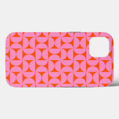 ミッドセンチュリーのピンクとオレンジのパタモダンーン Case-Mate iPhoneケース (裏面 (横))