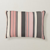 ミッドセンチュリーのピンクとグレーのモダンストライプ アクセントクッション (裏面)