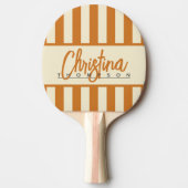 ミッドセンチュリーのポロキャンディストリッピング燃えた蜂蜜の名前 卓球ラケット (正面)