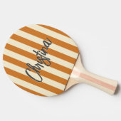ミッドセンチュリーのポロストライピングバーニングハニー色彩の鮮やかの名前 卓球ラケット (横)