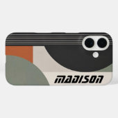 ミッドセンチュリーのモダン幾何学模様 Case-Mate iPhoneケース (裏面 (横))