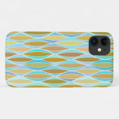 ミッドセンチュリーのリボンプリント - ブルー系 Case-Mate iPhoneケース (裏面(横))