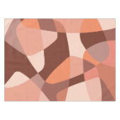 ミッドセンチュリーのロックレイヤー サルモンピンク テーブルクロス (正面(横))