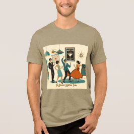 ミッドセンチュリーの原子時代のマティーニタイムカクテルパーティー トライブレンドTシャツ