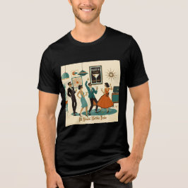 ミッドセンチュリーの原子時代のマティーニタイムカクテルパーティー トライブレンドTシャツ