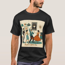 ミッドセンチュリーの原子時代のマティーニタイムカクテルパーティー Tシャツ