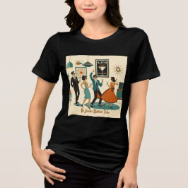 ミッドセンチュリーの原子時代のマティーニタイム・カクテルパーティー トライブレンドTシャツ