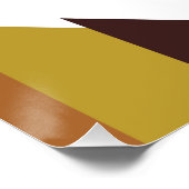 ミッドセンチュリーの幾何学的な風景 ポスター (コーナー)