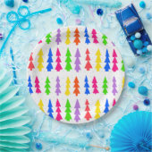 ミッドセンチュリーの数々のクリスマスツリー ペーパープレート (パーティー)