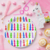 ミッドセンチュリーの数々のクリスマスツリー ペーパープレート (パーティー)