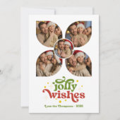 ミッドセンチュリーの楽しいレトロ写真コラージュクリスマス シーズンカード (正面)