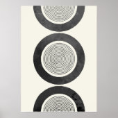 ミッドセンチュリーの水彩円 ポスター (正面)