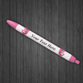 ミッドセンチュリーの洗練された猫たちが椅子にピンクのドット 青ボールペン