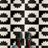 ミッドセンチュリーの黒とクレアの太陽モダン タイル