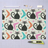 ミッドセンチュリーの黒猫とブーメラン 薄葉紙 (クラフト)