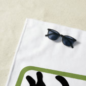 ミッドセンチュリーの黒猫 ビーチタオル (インサイチュ)