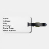 ミッドセンチュリーの黒猫 ラゲッジタグ (裏面横)