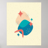 ミッドセンチュリーアトミックエイジスターブーメラン抽象芸術 ポスター (正面)