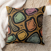 ミッドセンチュリーアトミックスタイル大きい石スネジー クッション (ブランケット)